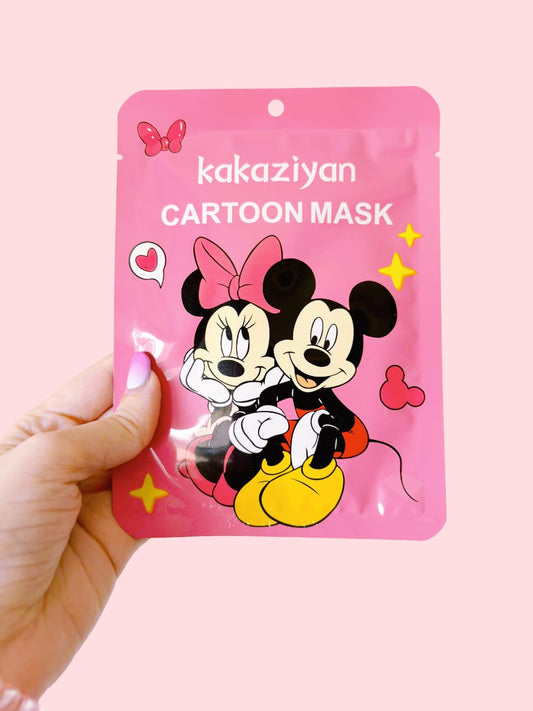 Mascarilla facial hidratante Mickey  y Minnie Mousse